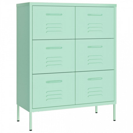 Dulap cu sertare, verde mentă, 80x35x101,5 cm, oțel - V336149V