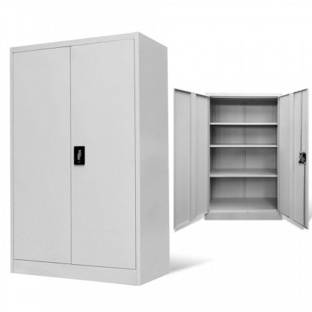 Dulap de birou din otel, 90x40x140 cm, gri - V244649V