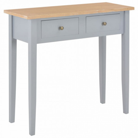 Masa consola de toaleta, gri, 79 x 30 x 74 cm, lemn - V280054V