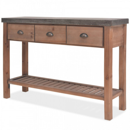 Masa consola Lemn masiv de brad 122 x 35 x 80 cm - V245460V