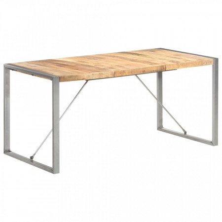 Masa de bucatarie, 160x80x75cm, lemn masiv de mango nefinisat - V321563V