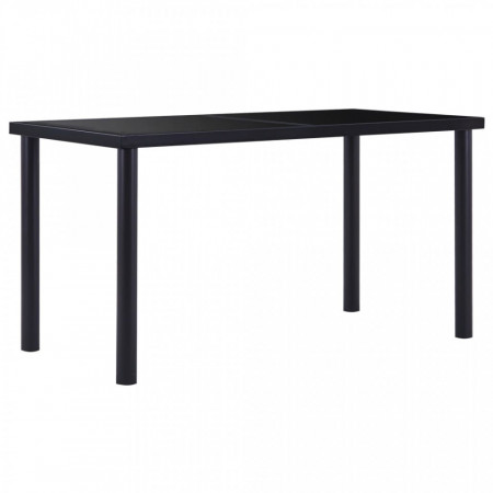 Masa de bucatarie, negru, 140 x 70 x 75 cm, sticla securizata - V281853V