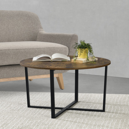 Masuta cafea, efect lemn nuanta inchisa - P77016034