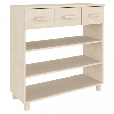 Măsuţă consolă, maro miere, 90x35x90 cm, lemn masiv de pin - V340464V
