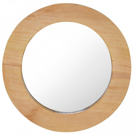 Oglinda de perete, 40 cm, tec, rotund - V288805V
