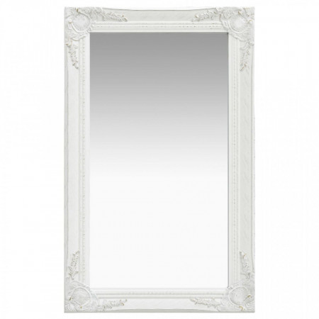 Oglinda de perete in stil baroc, alb, 50 x 80 cm - V320320V