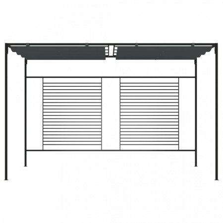Pavilion cu acoperiș retractabil, antracit, 4x3x2,3 m, 180 g/m² - V313625V