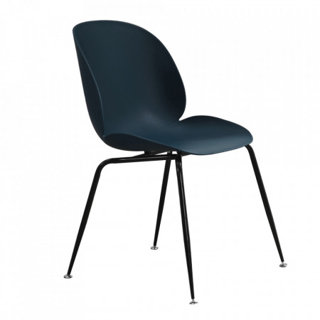 Scaun, albastru închis / negru, plastic / metal - TP297891