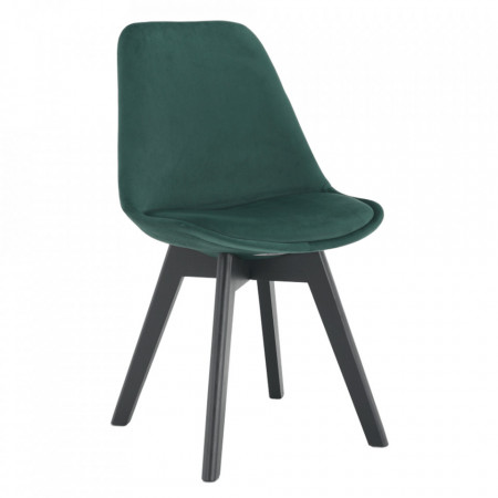 Scaun, catifea Velvet smarald/ negru - TP284345