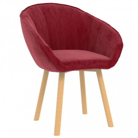 Scaun de bucatarie, rosu vin, catifea - V289450V