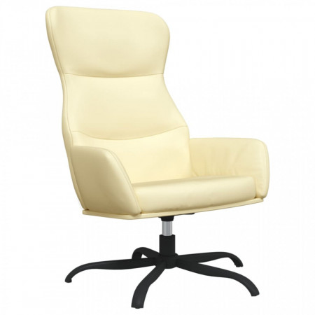 Scaun de relaxare, crem, piele ecologică - V341085V