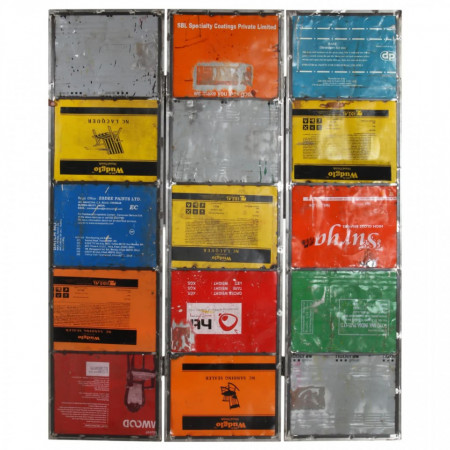 Separator de cameră, multicolor, 45x17x167 cm, fier - V323733V