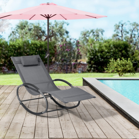 Set 2 bucati scaun balansoar gradina, 120 Kg, gri inchis - P76237850