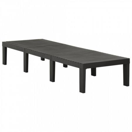 Șezlong, antracit, plastic - V315827V