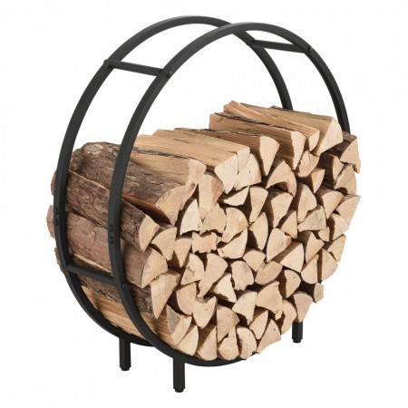 Suport lemne foc, 82 x 80 x 20 cm negru - P76477086