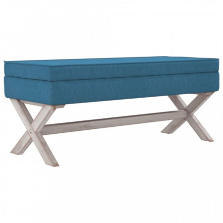 Taburet de depozitare, albastru, 110x45x49 cm, catifea - V344524V