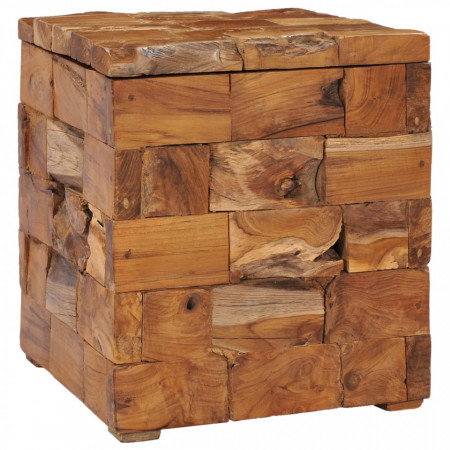 Taburet de depozitare, lemn masiv de tec - V281654V