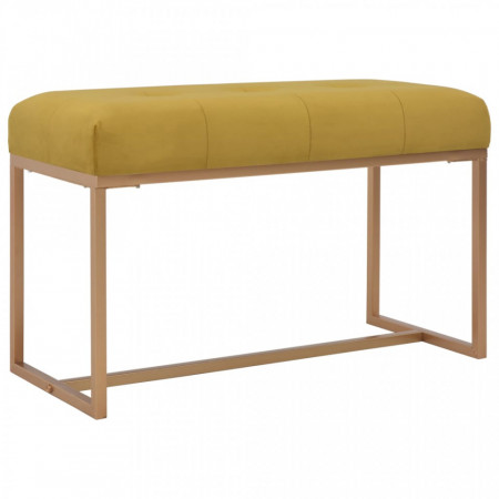 Banca, mustar, 80 cm, catifea - V247556V