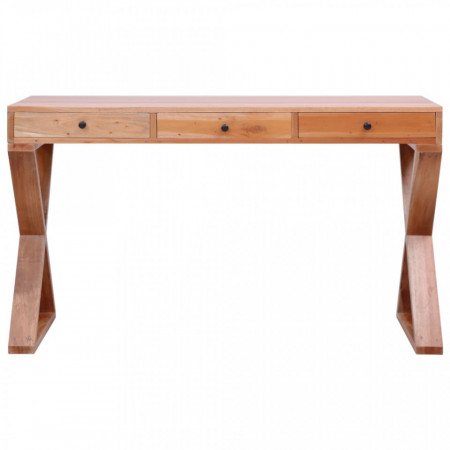 Birou de computer, natural, 115x47x77 cm, lemn masiv de mahon - V337083V