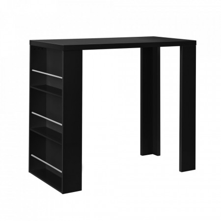 Blat bar cu rafturi incorporate, negru mat - P53014744