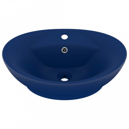 Chiuvetă lux preaplin albastru mat 58,5x39 cm ceramică oval - V146935V