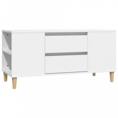 Comodă TV, alb, 102x44,5x50 cm, lemn prelucrat - V819596V