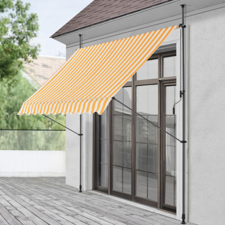 Copertina protectie solara, galben/alb, 400 x 120 x 200-300 cm - P74798043