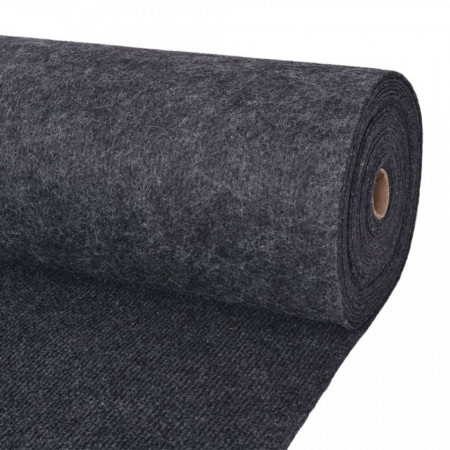 Covor pentru expozitii striat, antracit, 1,6 x 15 m - V287669V