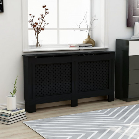 Masca pentru calorifer, negru, 152 x 19 x 81 cm, MDF - V288195V