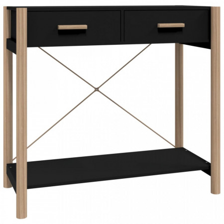 Măsuță consolă, negru, 82x38x75 cm, lemn prelucrat - V345667V