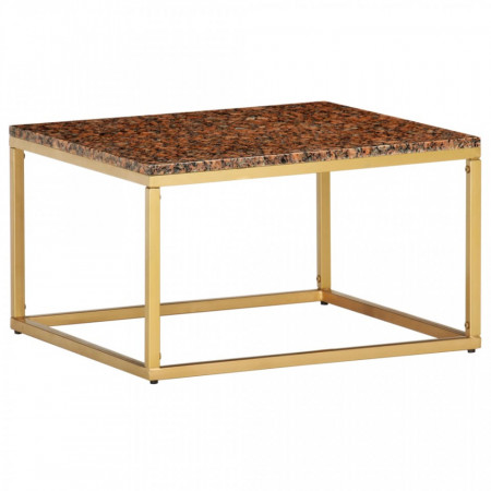 Masuta de cafea rosu 60x60x35 cm piatra naturala aspect marmura - V286441V