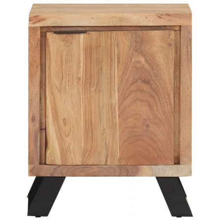Noptieră, 40x30x50 cm, lemn masiv de acacia cu margini vii - V323519V
