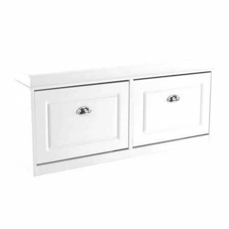 Pantofar, 2 compartimente, alb, 104x47,5x24 cm - TP257689