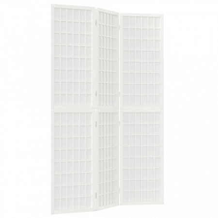 Paravan pliabil de cameră 3 panouri alb 120x170 cm stil japonez - V352087V