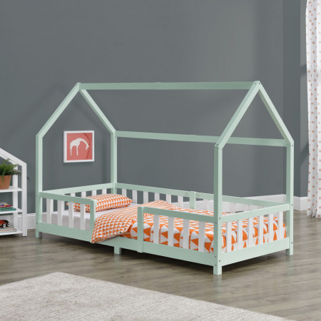 Pat copii brad, verde/alb - P76948104
