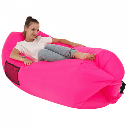 Sac podea, scaun gonflabil, roz, 190 cm - TP298805
