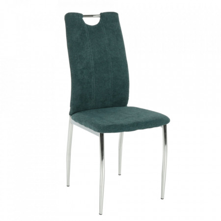 Scaun bucătărie, material textil azur/crom - TP201248