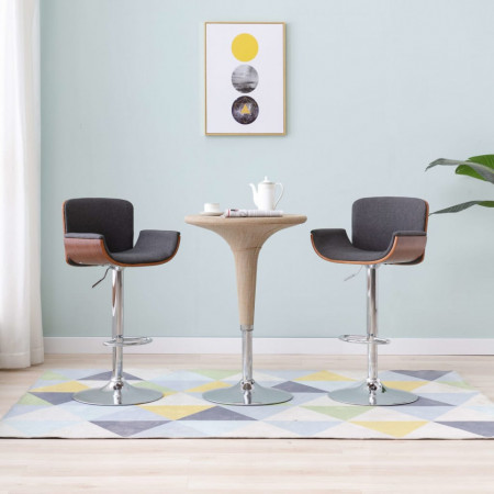 Scaun de bar, gri, material textil - V287379V