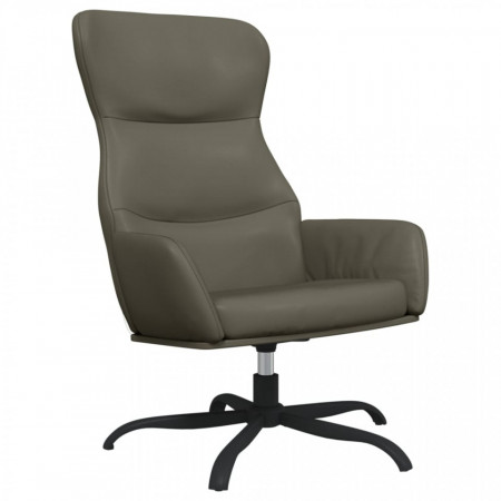 Scaun de relaxare, gri, piele ecologică - V341087V