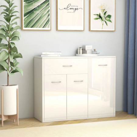 Servanta, alb lucios, 88 x 30 x 70 cm, PAL - V800681V