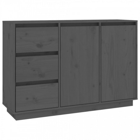 Servantă, gri, 111x34x75 cm, lemn masiv de pin - V813806V