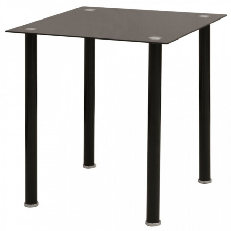 Set masă și scaune de bucătărie, negru, 3 piese - V242932V