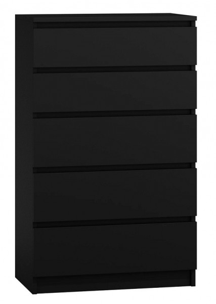 TECON108 - Comoda 70 x 40 x 112 cm, Negru-Mat