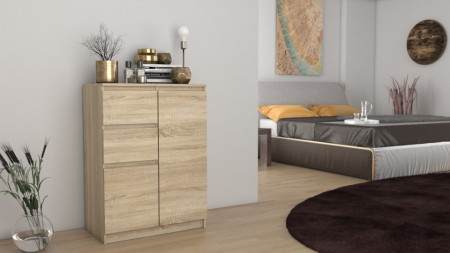 TECOS102 - Comoda 70 x 40 x 97 cm, Sonoma