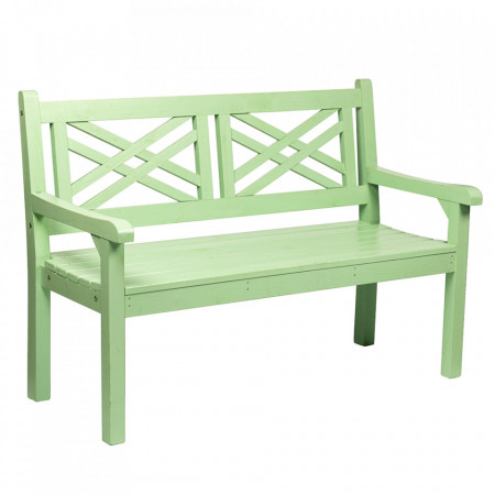 Bancă, băncuță de grădină, verde, 124 cm - TP277765