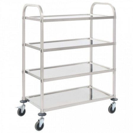 Carucior de bucatarie 4 niveluri 107x55x125 cm otel inoxidabil - V50916V
