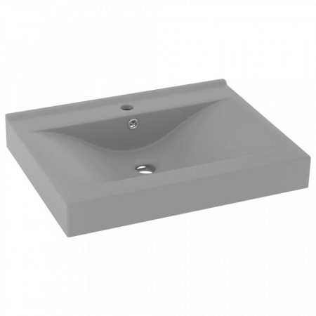 Chiuvetă baie lux orificiu robinet gri mat 60x46 cm ceramică - V147026V