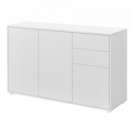 Comoda cu 3 usi si 2 sertare alb mat - P71488098