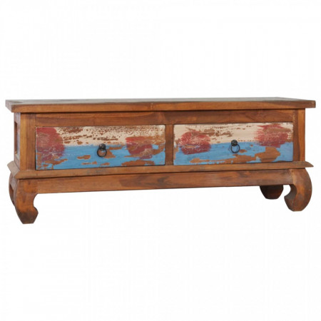 Comoda TV, 110 x 35 x 40 cm, lemn reciclat de tec - V289059V