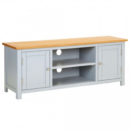 Comoda TV, 120 x 35 x 48 cm, lemn masiv de stejar - V288632V
